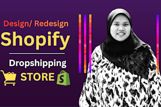 design and optimization shopify store for dropshipping