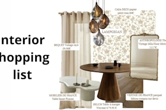 create modern interior design moodboard for your space
