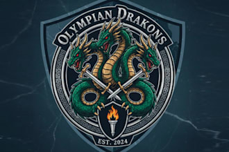 draw wonderful hydra dragon mascot logo design with 1 day delivery