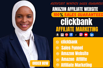 create clickbank affiliate marketing sales funnel, amazon affiliate website