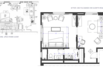 draw a professional 2d floor plan in autocad fast