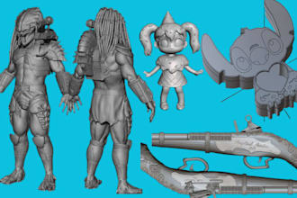 create 3d model rigging character modeling 3d miniature 3d toys for 3d printing