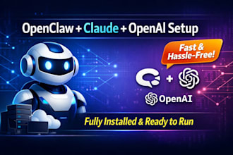 install openclaw, claude and openai, ai agent with full setup