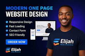 design a modern one page website for your business