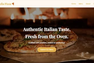 design a modern pizza restaurant website that increases