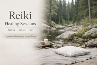 provide a usui holy fire distance reiki healing session with written report