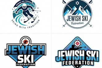design wonderful excellent ski logo with unlimited revision