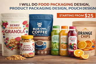 do food packaging design, product packaging design, pouch design, food branding