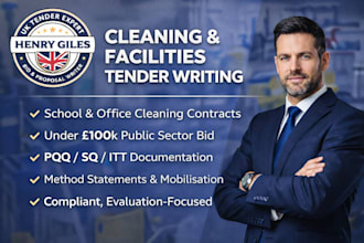 write UK facilities management cleaning security tender bid proposal