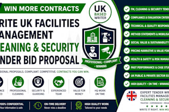 write UK facilities management cleaning security tender bid proposal