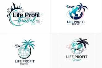 do original pleasant lovely travel logo in my style