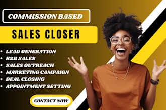 commission based sales closer sales representative online sales and salesperson