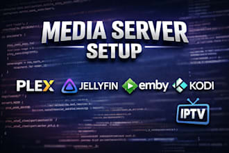 install and configure plex jellyfin or emby media server on your vps nas or home