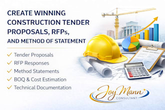 create winning construction tender proposals, rfps, and method of statement