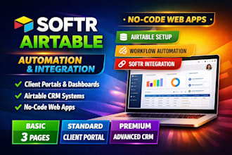 setup airtable database softr webapp client portal airtable softr automation
