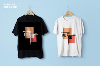 design custom trendy t shirt design for your brand or business