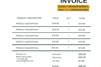 design professional invoice template