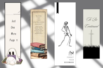 design professional custom bookmark for print