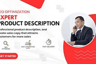 do product description writing and sales copy that attract customers for sales