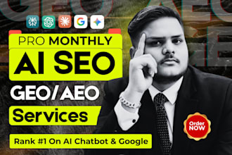 do monthly website onpage and offpage GEO, aeo, and SEO backlinks for ai search