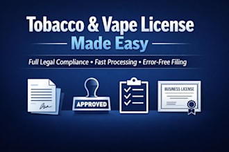 obtain your tobacco, vape, and retail license with full compliance support