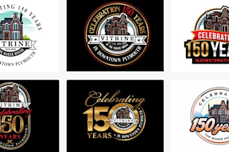 design beautiful celebration logo within new concepts