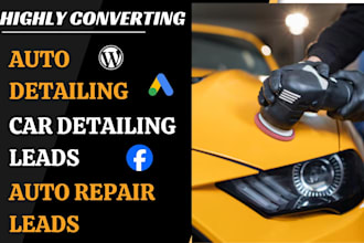 generate car detailing car wash detailing leads auto detailing website
