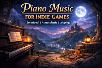 create atmospheric piano music loop for your rpg or indie game