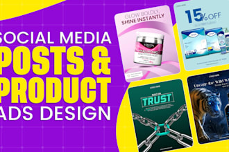 design social media posts and product posts for your brand