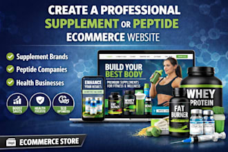 create a professional supplement or peptide ecommerce website