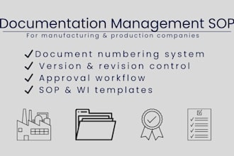 set up a document control sop with sop and wi templates