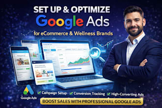 setup google ads for anti aging peptides woocommerce store supplements brands