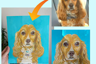 paint a realistic pet portrait