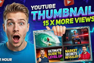 design a catchy youtube thumbnail in 1 hours