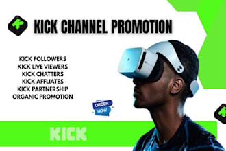 do organic kick channel community gaming promotion for stream growth