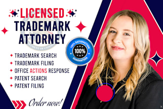 be your licensed patent ,trademark registration attorney, revival, patent filing