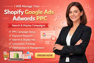 manage your shopify google ads adwords ppc search display and pmax campaigns