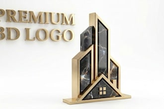 create a professional 3d real estate logo for your business