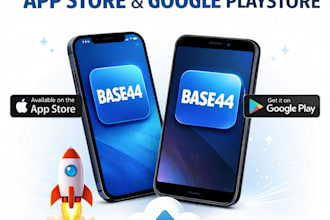 deploy base44 app to the app store and google play store