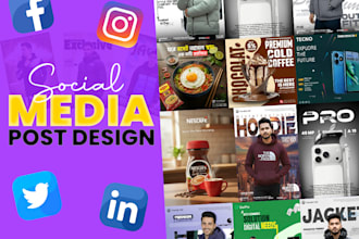 design eye catching social media graphics and promos