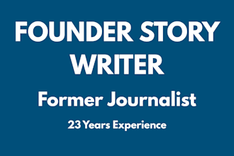 write your founder story, executive bio or linkedin profile