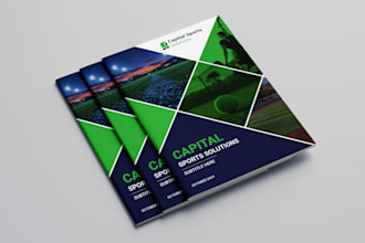 design front and back cover for brochure, annual report, catalog, and proposal