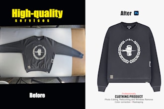 professionally edit, retouch, and reshape clothing product photos