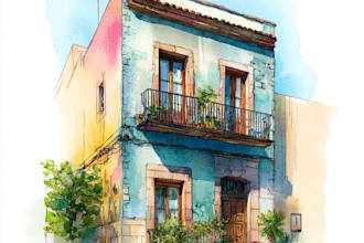 turn your home into watercolor painting