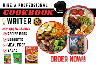 write and design your high protein meal prep cookbook
