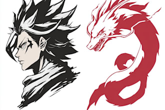 make logo designer anime, fantasy