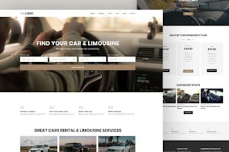 create and design chauffeur, limousine, taxi booking website with online reserve