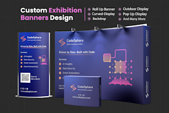 design trade show booth and backdrop for your exhibition