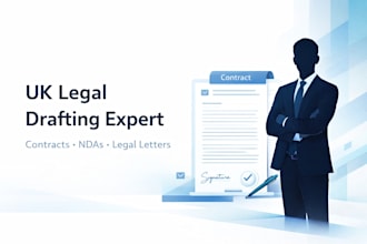 be your UK solicitor for contract drafting, legal letters and document review