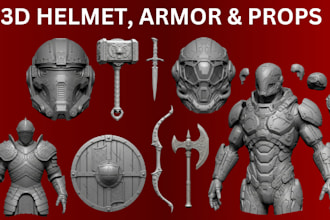 design 3d armor cosplay helmets masks and weapons ready for 3d print and paint